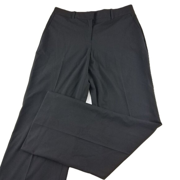 Ann Taylor The Trouser In Curvy Dress Pant Women's Size 8 Black Mid Rise - Picture 1 of 8